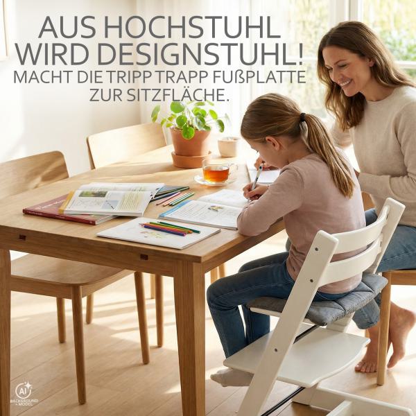 BAMBINIWELT Kissen für Erwachsene, Sitzkissen für Trittbrett, kompatibel mit Hochstuhl Stokke Tripp Trapp
